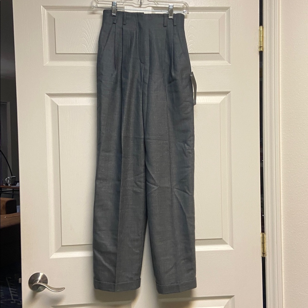Elegant green High Waist Women's pants.